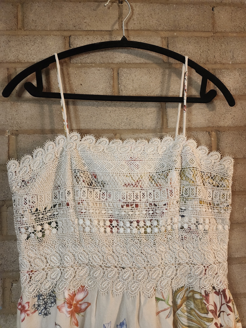 Antonio Melani Cream Floral Lace Sundress - Picture 3 of 9